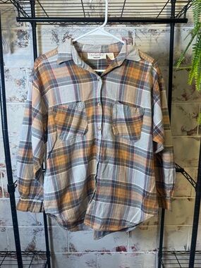 Clementine Woman’s Plaid Button-Up Shirt